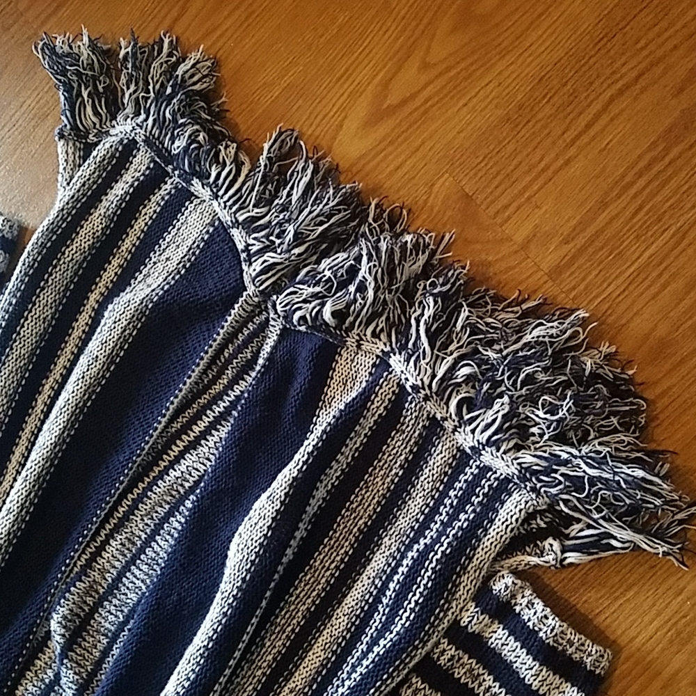 New Directions blue knit cardigan - Picture 3 of 6